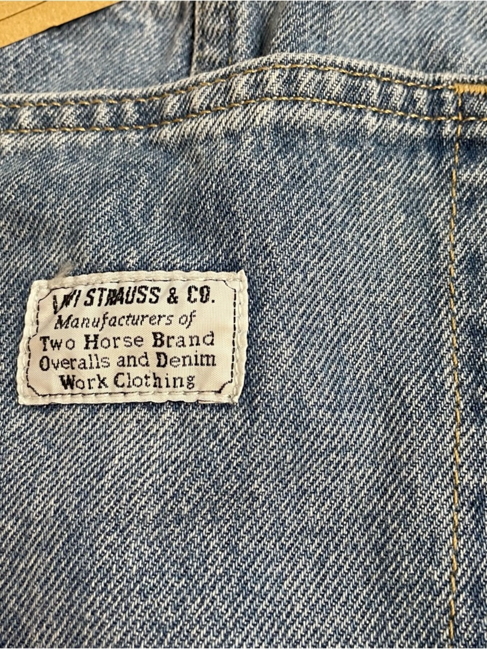 New Levi’s Shortalls Short Overalls XL Women’s Light Wash Vintage Style - Picture 2 of 10